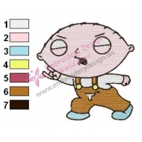 Stewie Family Guy Embroidery Design 01